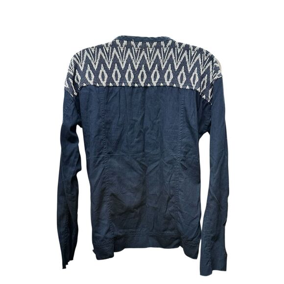 NSF Diamond Patterned Long Sleeve in Navy NWT Size Petite - Picture 2 of 4